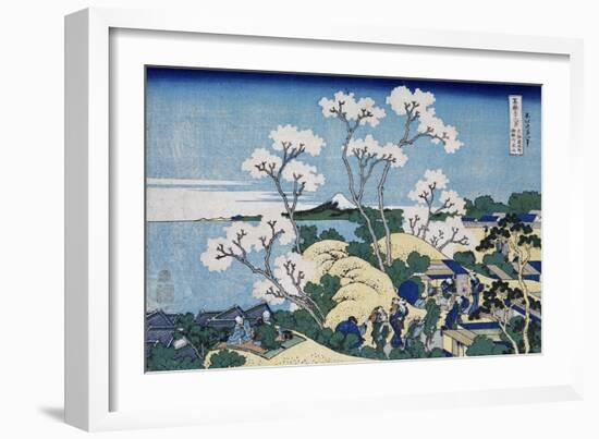 Fuji from Gotenyama at Shinagawa on the Tokaido, from series 'The Thirty-Six Views of Mt. Fuji'-Katsushika Hokusai-Framed Giclee Print