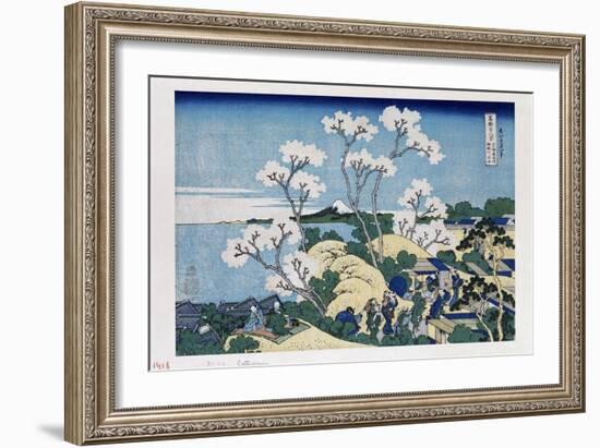 Fuji from Gotenyama at Shinagawa on the Tokaido'-Katsushika Hokusai-Framed Giclee Print