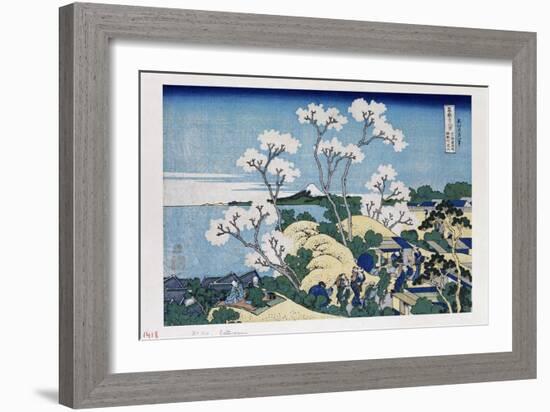 Fuji from Gotenyama at Shinagawa on the Tokaido'-Katsushika Hokusai-Framed Giclee Print