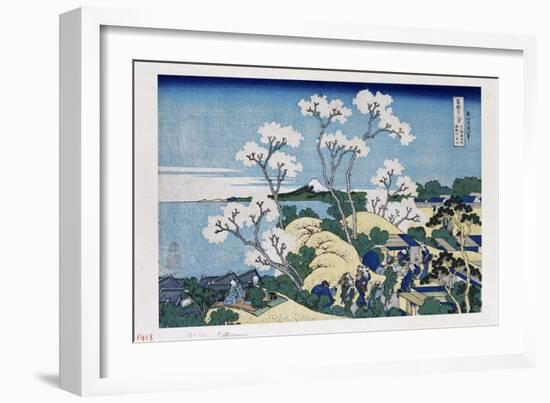 Fuji from Gotenyama at Shinagawa on the Tokaido'-Katsushika Hokusai-Framed Giclee Print
