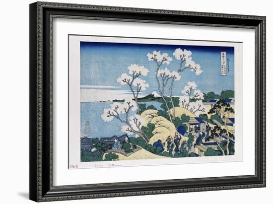 Fuji from Gotenyama at Shinagawa on the Tokaido'-Katsushika Hokusai-Framed Giclee Print