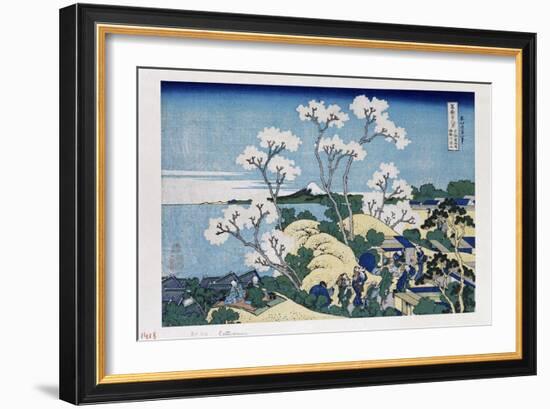 Fuji from Gotenyama at Shinagawa on the Tokaido'-Katsushika Hokusai-Framed Giclee Print