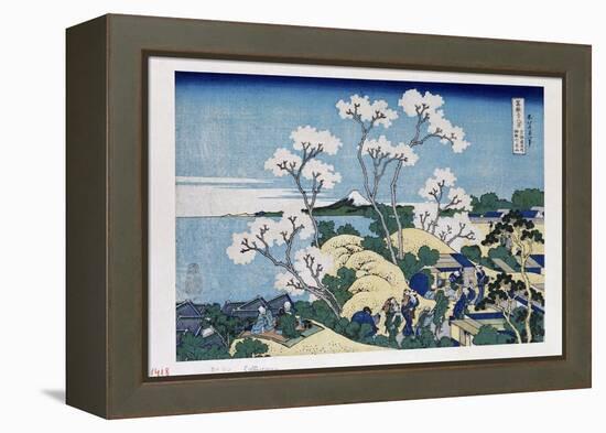 Fuji from Gotenyama at Shinagawa on the Tokaido'-Katsushika Hokusai-Framed Premier Image Canvas
