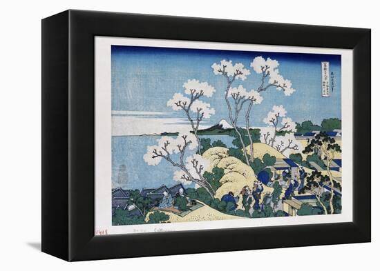 Fuji from Gotenyama at Shinagawa on the Tokaido'-Katsushika Hokusai-Framed Premier Image Canvas