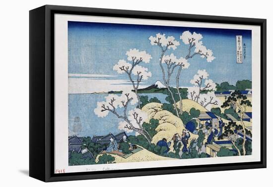 Fuji from Gotenyama at Shinagawa on the Tokaido'-Katsushika Hokusai-Framed Premier Image Canvas