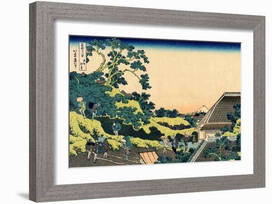 Fuji from Mishima pass, Edo, c.1830-Katsushika Hokusai-Framed Giclee Print