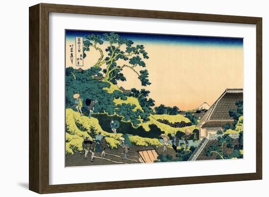 Fuji from Mishima pass, Edo, c.1830-Katsushika Hokusai-Framed Giclee Print