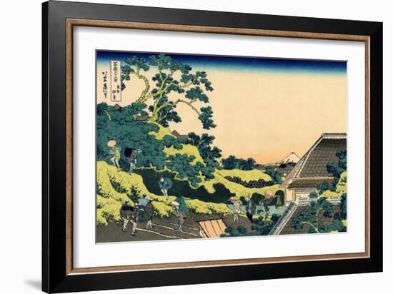 Fuji from Mishima pass, Edo, c.1830-Katsushika Hokusai-Framed Giclee Print