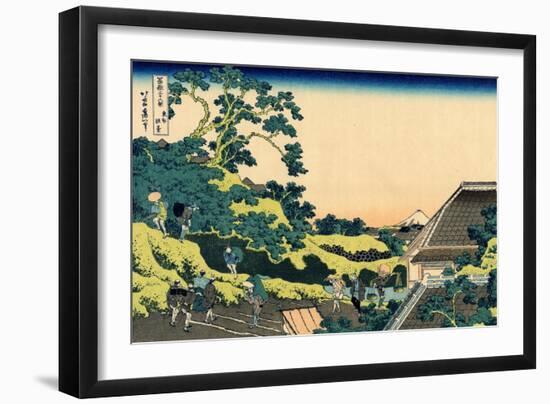 Fuji from Mishima pass, Edo, c.1830-Katsushika Hokusai-Framed Giclee Print