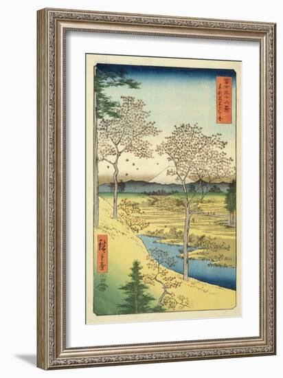 Fuji from Yuhi-Ga, Megwo, No.10 from the Series '36 Views of Mt.Fuji' ('Fuji Saryu Rokkei')-Ando Hiroshige-Framed Giclee Print