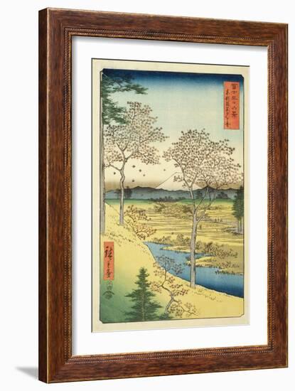 Fuji from Yuhi-Ga, Megwo, No.10 from the Series '36 Views of Mt.Fuji' ('Fuji Saryu Rokkei')-Ando Hiroshige-Framed Giclee Print