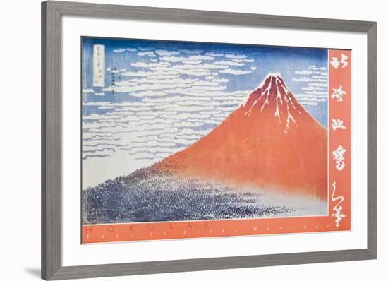 Fuji in Clear Weather-Katsushika Hokusai-Framed Art Print