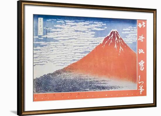 Fuji in Clear Weather-Katsushika Hokusai-Framed Art Print