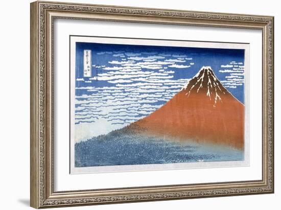 Fuji, Mountains in Clear Weather, 1831, from the Series '36 Views of Mt. Fuji' Hokusai, Katsushika-Katsushika Hokusai-Framed Giclee Print