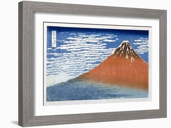 Fuji, Mountains in Clear Weather, 1831, from the Series '36 Views of Mt. Fuji' Hokusai, Katsushika-Katsushika Hokusai-Framed Giclee Print