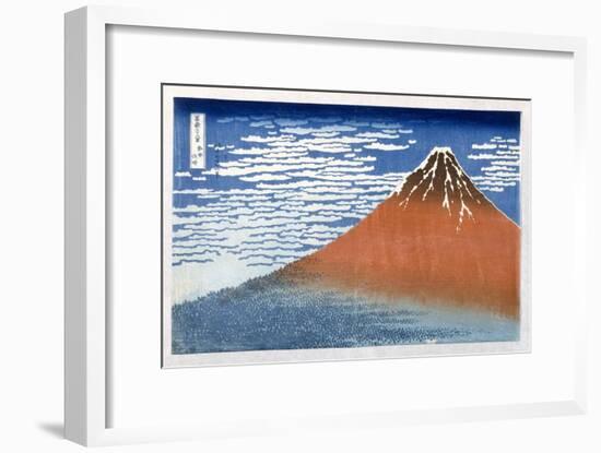 Fuji, Mountains in Clear Weather, 1831, from the Series '36 Views of Mt. Fuji' Hokusai, Katsushika-Katsushika Hokusai-Framed Giclee Print