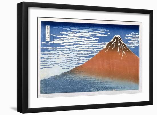 Fuji, Mountains in Clear Weather, 1831, from the Series '36 Views of Mt. Fuji' Hokusai, Katsushika-Katsushika Hokusai-Framed Giclee Print