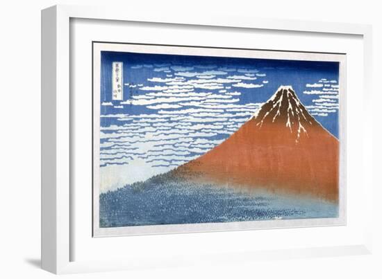 Fuji, Mountains in Clear Weather, 1831, from the Series '36 Views of Mt. Fuji' Hokusai, Katsushika-Katsushika Hokusai-Framed Giclee Print