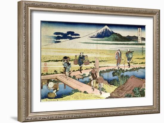 'Fuji Seen from Nakahara', from the Series '36 Views of Mt.Fuji' ('Fugaku Sanjurokkei'), Pub. by…-Katsushika Hokusai-Framed Giclee Print