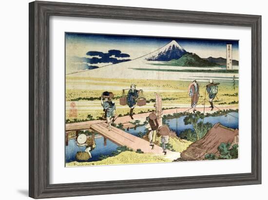 'Fuji Seen from Nakahara', from the Series '36 Views of Mt.Fuji' ('Fugaku Sanjurokkei'), Pub. by…-Katsushika Hokusai-Framed Giclee Print