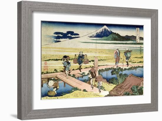 'Fuji Seen from Nakahara', from the Series '36 Views of Mt.Fuji' ('Fugaku Sanjurokkei'), Pub. by…-Katsushika Hokusai-Framed Giclee Print