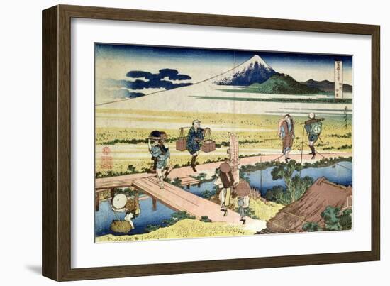 'Fuji Seen from Nakahara', from the Series '36 Views of Mt.Fuji' ('Fugaku Sanjurokkei'), Pub. by…-Katsushika Hokusai-Framed Giclee Print