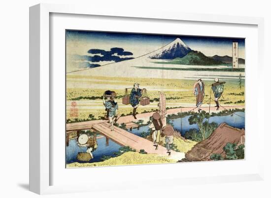 'Fuji Seen from Nakahara', from the Series '36 Views of Mt.Fuji' ('Fugaku Sanjurokkei'), Pub. by…-Katsushika Hokusai-Framed Giclee Print