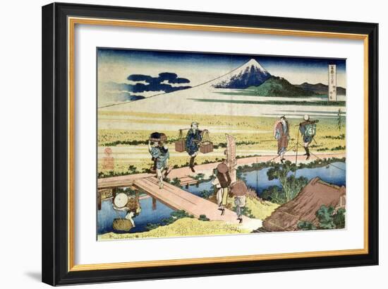 'Fuji Seen from Nakahara', from the Series '36 Views of Mt.Fuji' ('Fugaku Sanjurokkei'), Pub. by…-Katsushika Hokusai-Framed Giclee Print