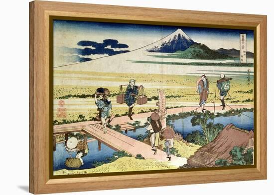 'Fuji Seen from Nakahara', from the Series '36 Views of Mt.Fuji' ('Fugaku Sanjurokkei'), Pub. by…-Katsushika Hokusai-Framed Premier Image Canvas
