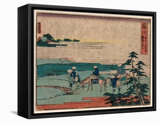 Fujikawa-Katsushika Hokusai-Framed Premier Image Canvas