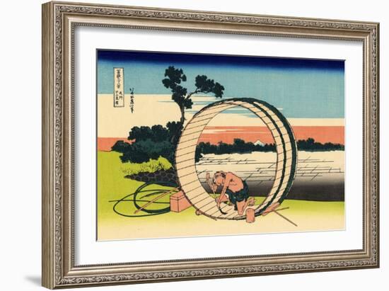 Fujimi Fuji View Field in the Owari Province, c.1830-Katsushika Hokusai-Framed Giclee Print