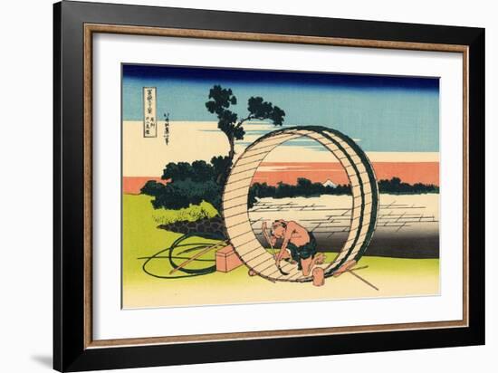 Fujimi Fuji View Field in the Owari Province, c.1830-Katsushika Hokusai-Framed Giclee Print