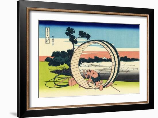 Fujimi Fuji View Field in the Owari Province (From a Series 36 Views of Mount Fuj), 1830-1833-Katsushika Hokusai-Framed Giclee Print