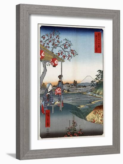 Fujimi Teahouse at Zoshigaya, Japanese Wood-Cut Print-Lantern Press-Framed Art Print
