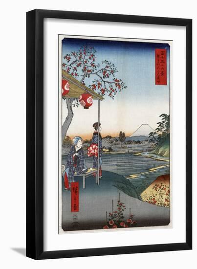 Fujimi Teahouse at Zoshigaya, Japanese Wood-Cut Print-Lantern Press-Framed Art Print