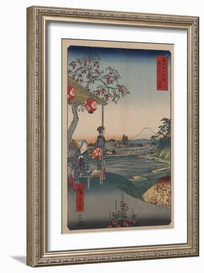 Fujimi Teahouse at Zoshigaya-Ando Hiroshige-Framed Giclee Print