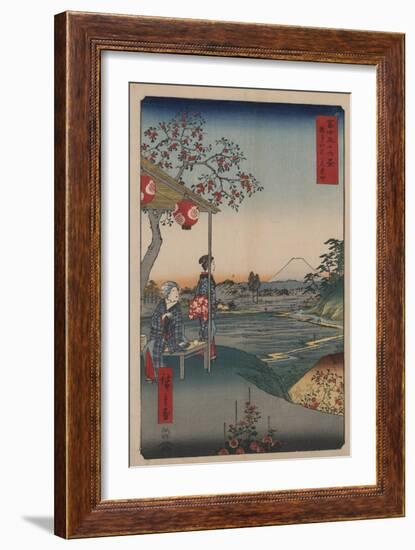 Fujimi Teahouse at Zoshigaya-Ando Hiroshige-Framed Giclee Print