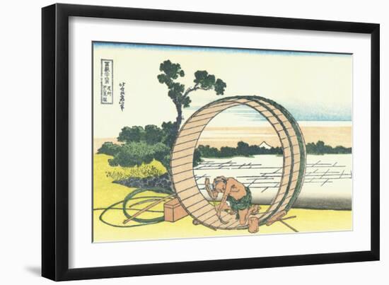Fujimigahara in Owari Province-Katsushika Hokusai-Framed Premium Giclee Print