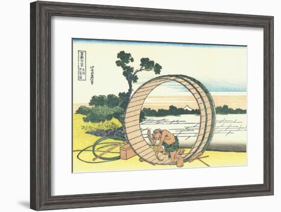 Fujimigahara in Owari Province-Katsushika Hokusai-Framed Premium Giclee Print