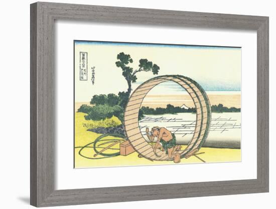 Fujimigahara in Owari Province-Katsushika Hokusai-Framed Premium Giclee Print