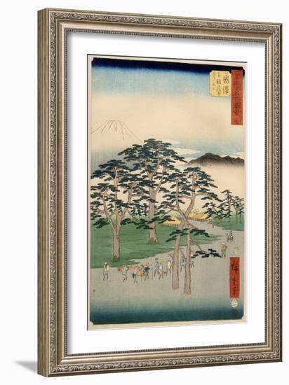 Fujisawa From the Series 53 Stations of the Tokaido, 1855-Ando or Utagawa Hiroshige-Framed Giclee Print