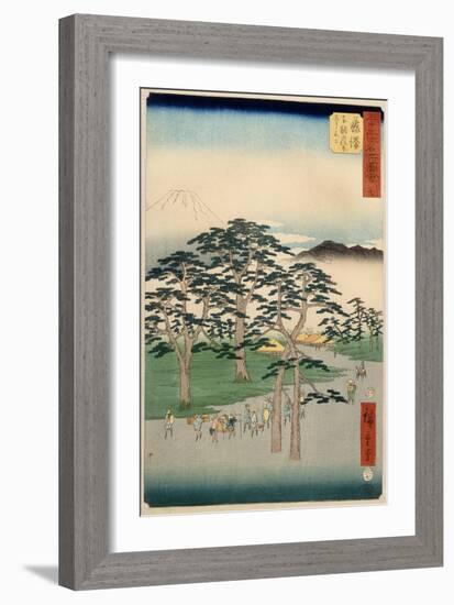 Fujisawa From the Series 53 Stations of the Tokaido, 1855-Ando or Utagawa Hiroshige-Framed Giclee Print