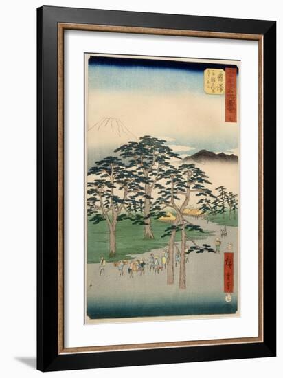 Fujisawa From the Series 53 Stations of the Tokaido, 1855-Ando or Utagawa Hiroshige-Framed Giclee Print