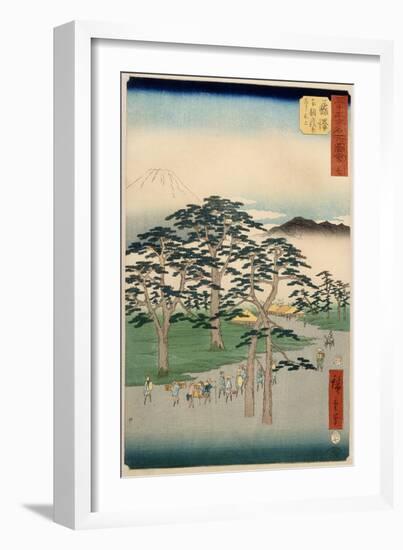 Fujisawa From the Series 53 Stations of the Tokaido, 1855-Ando or Utagawa Hiroshige-Framed Giclee Print