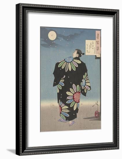 Fukami Jikyu in moonlight,1887-Tsukioka Yoshitoshi-Framed Giclee Print