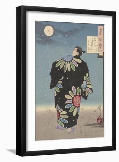 Fukami Jikyu in moonlight,1887-Tsukioka Yoshitoshi-Framed Giclee Print