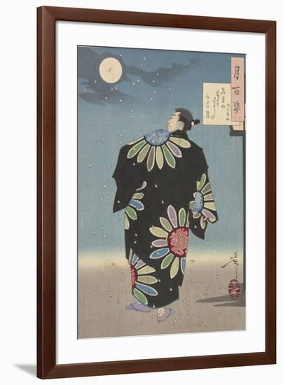 Fukami Jikyu in moonlight,1887-Tsukioka Yoshitoshi-Framed Giclee Print