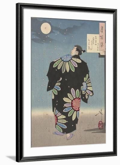 Fukami Jikyu in moonlight,1887-Tsukioka Yoshitoshi-Framed Giclee Print