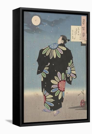 Fukami Jikyu in moonlight,1887-Tsukioka Yoshitoshi-Framed Premier Image Canvas