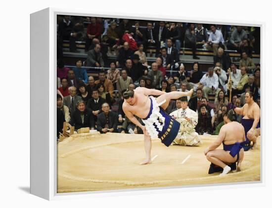 Fukuoka Sumo Competition, Entering the Ring Ceremony, Kyushu Basho, Fukuoka City, Kyushu, Japan-Christian Kober-Framed Premier Image Canvas